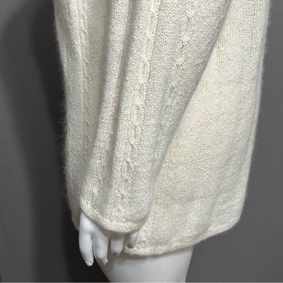 SOLD❌❌❌Worthington Silk Cream Rabbit Hair Turtleneck Sweater Sz-20W - Picture 5 of 10